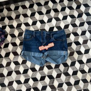 Wax Jean Dark and Light Blue Women's Jean Shorts